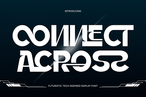 CONNECT ACROSS - GEOMETRIC FONT