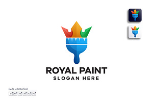 Royal Paint Gradient Colorful Logo