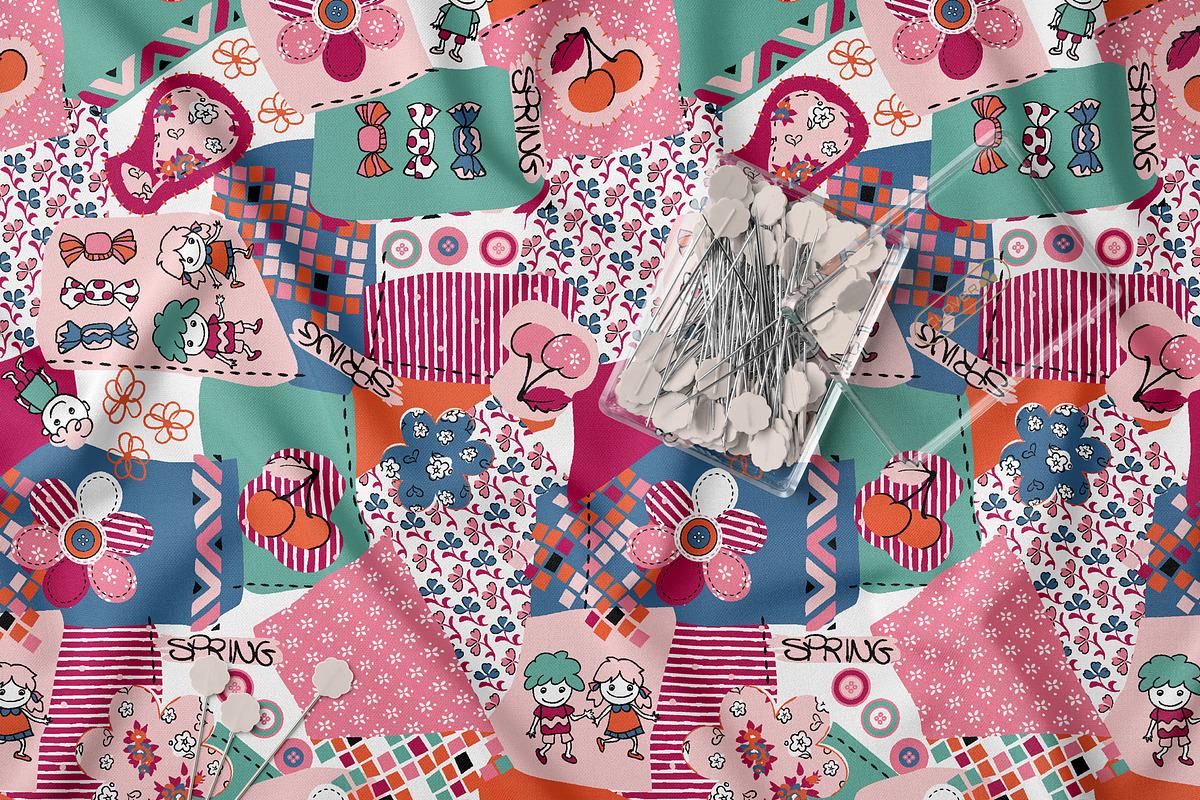 Sweet Baby Patchwork Pattern, a Pattern Graphic by StudioGlouna (Photo 9 of 9)
