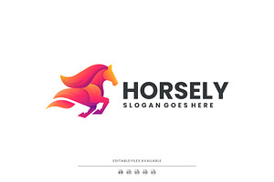 Gradient Modern Horse Logo Design, a Branding & Logo Template by Artnivora.Std