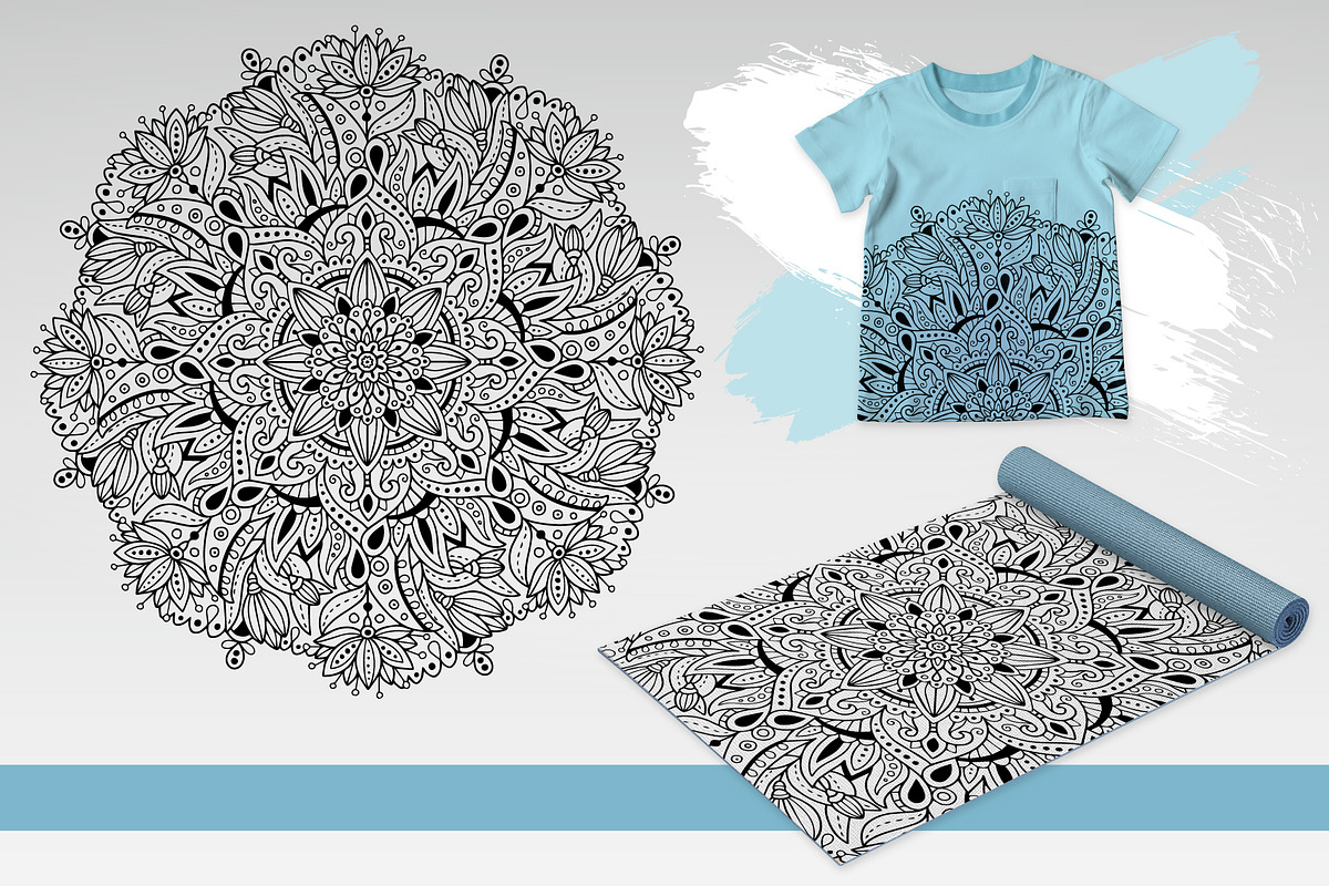 Big hand drawn Mandala set, a Decorative Illustration by natsa (Photo 3 of 14)