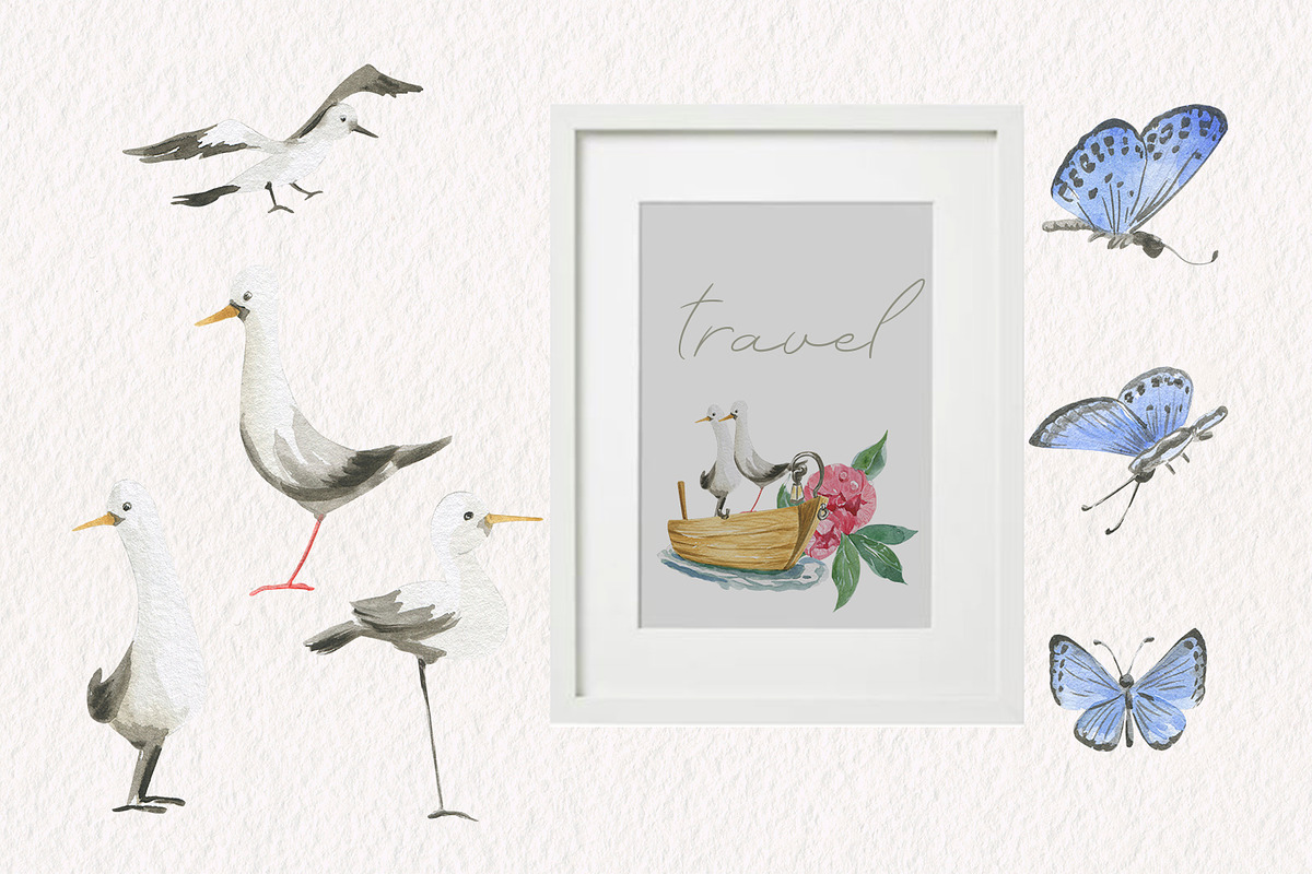 Watercolor transport, an Illustration by Love Watercolor Store (Photo 6 of 9)