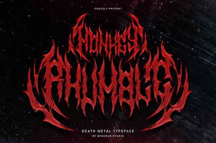 Monkey Rhumble | Metal Font, a Blackletter Font by WingBuk