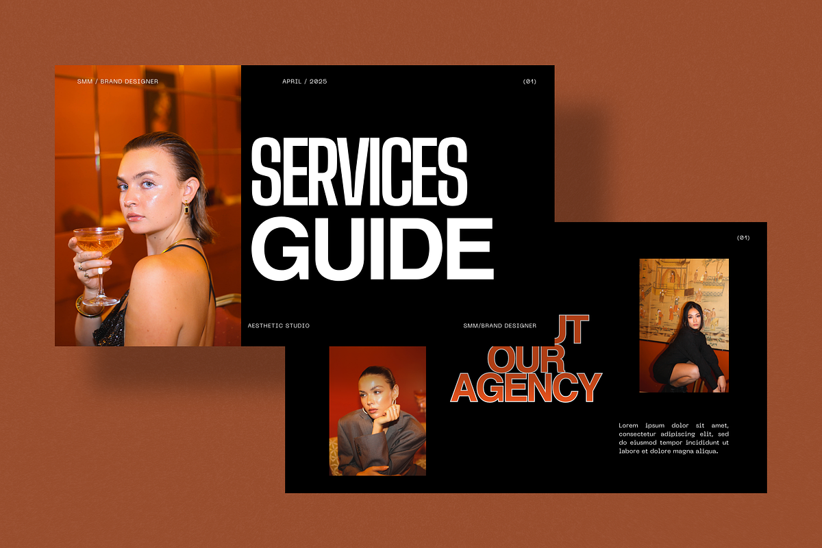Black & Orange Service Guide, a Marketing Template by My Template Studio (Photo 4 of 16)