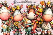 Whimsical Mother's Day Horse Clipart, an Illustration by SVGArt (Thumbnail 1 of 9)