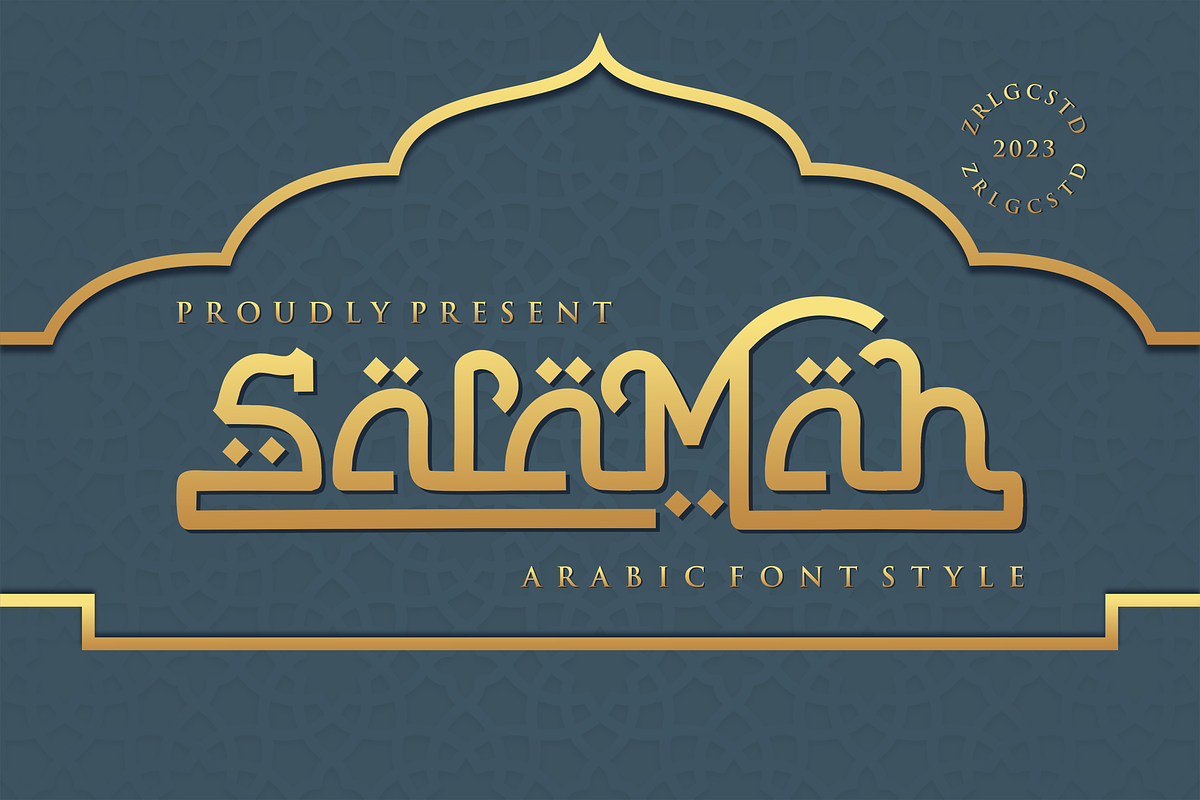 Salamah Arabic Style Typeface, a Symbol Font by zerologicstudio (Photo 1 of 11)
