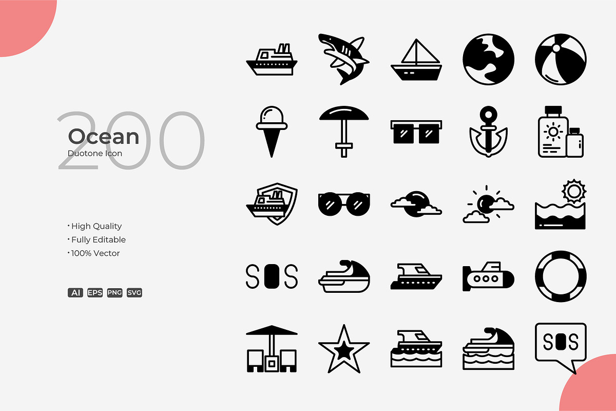 ocean Duotone Icons, a Duotone Icon by Bloodline