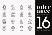 Tolerance | 16 Thin Line Icons Set, a Solid Icon by Alex Blogoodf (Thumbnail 1 of 11)