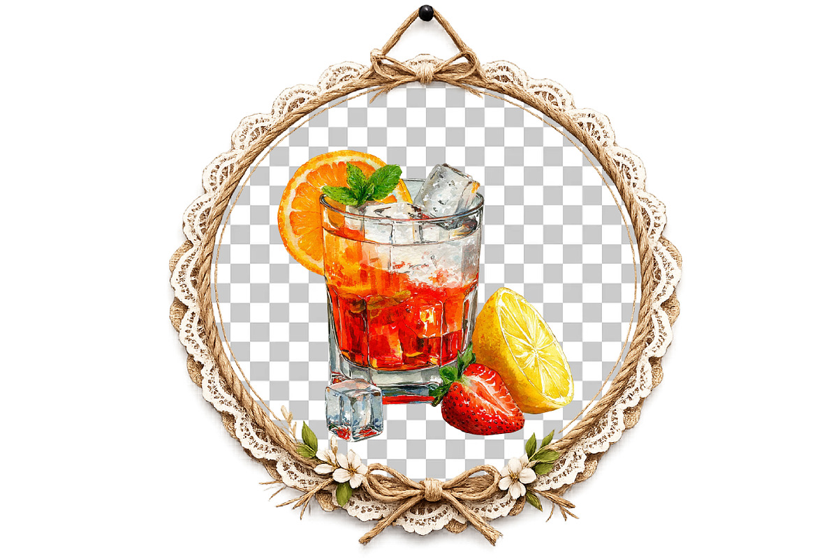 Watercolor Summer Vibe Clipart, an Illustration by DreamArtGraphic (Photo 7 of 8)