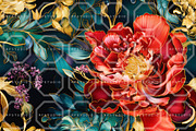 JEWELED BLOSSOMS. Seamless Patterns, a Texture Illustration by RefinedFantasyStudio (Thumbnail 6 of 8)