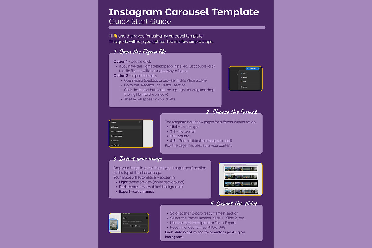 Seamless IG Carousel Template Figma, a Social Media Template by AnastasiaFlowStudio (Photo 4 of 4)