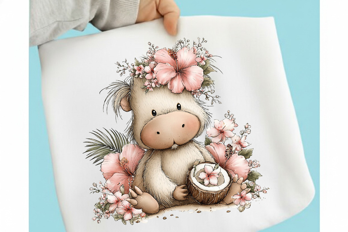Whimsical Summer Capybara Clipart, an Illustration by designcity5 (Photo 3 of 5)