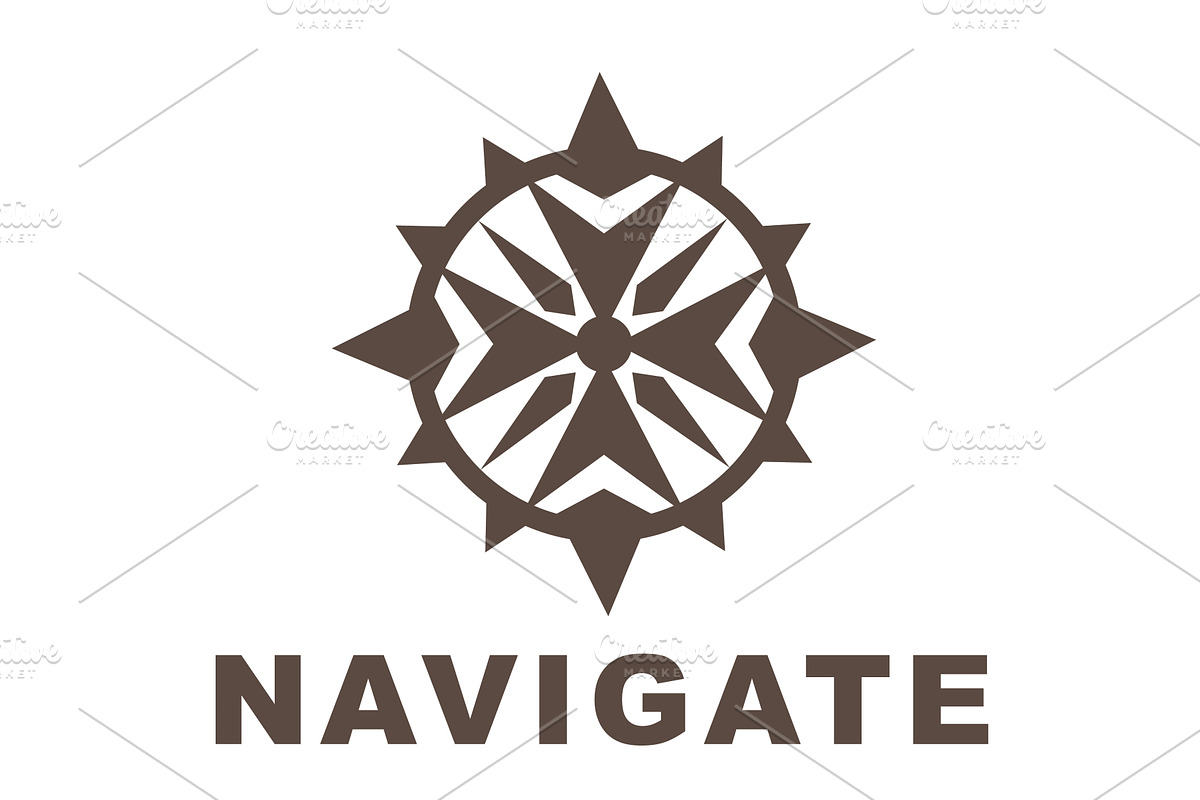 Abstract compass inspired navigation, an Object Illustration by LogosDen