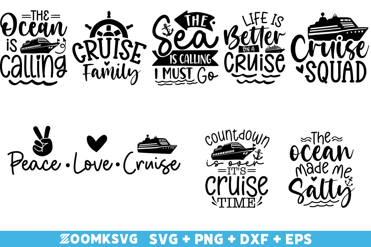 Cruise SVG Bundle 40 Designs, an Illustration by ZoomkSVG (Photo 5 of 7)
