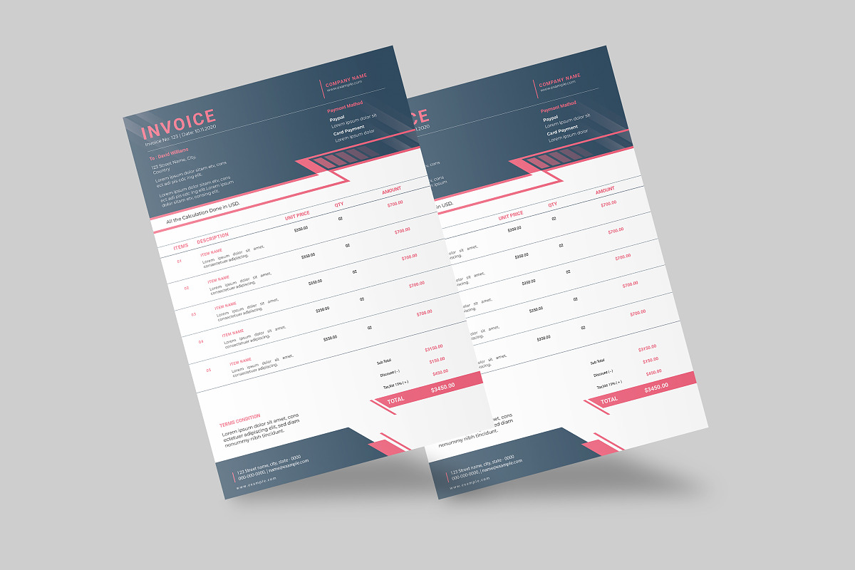 Creative Invoice Template, a Stationery Template by Template Shop