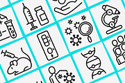 Vaccine | 16 Thin Line Icons, an Outline Icon by Alex Blogoodf (Thumbnail 9 of 15)
