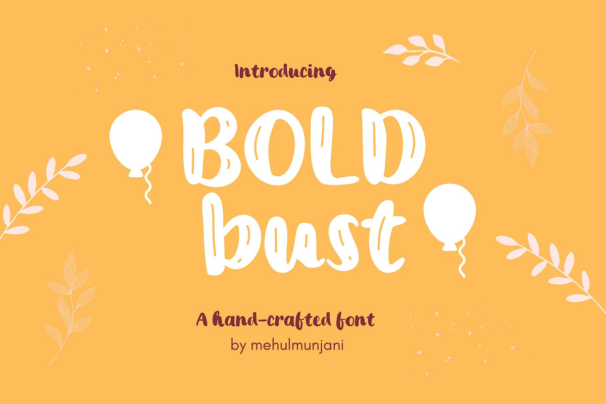 Bold burst bubble font, a Sans Serif Font by Mehul Munjani (Photo 1 of 9)