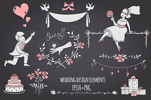 Chalkboard Wedding design elements.