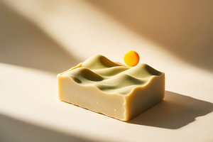 Handmade soap bar carved into an art, a Photo by rarrarorro