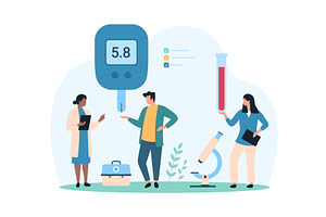 Blood sugar diabetes design, an Object Illustration by Flashvector