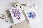 Watercolor Purple Flowers clipart, a Graphic by WatercolorAnn (Thumbnail 3 of 5)