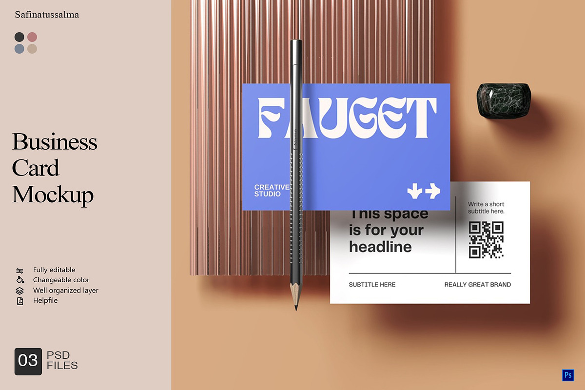 Business Card Mockup, a Product Mockup by Sweetdady (Photo 1 of 6)
