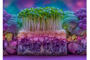 A close-up shot of a beet microgreen, a Food & Drink Photo by ZinetroN