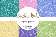 Beach Digital Paper Rainbow Glitter, a Pattern Graphic by GlamArtZhanna (Thumbnail 1 of 3)