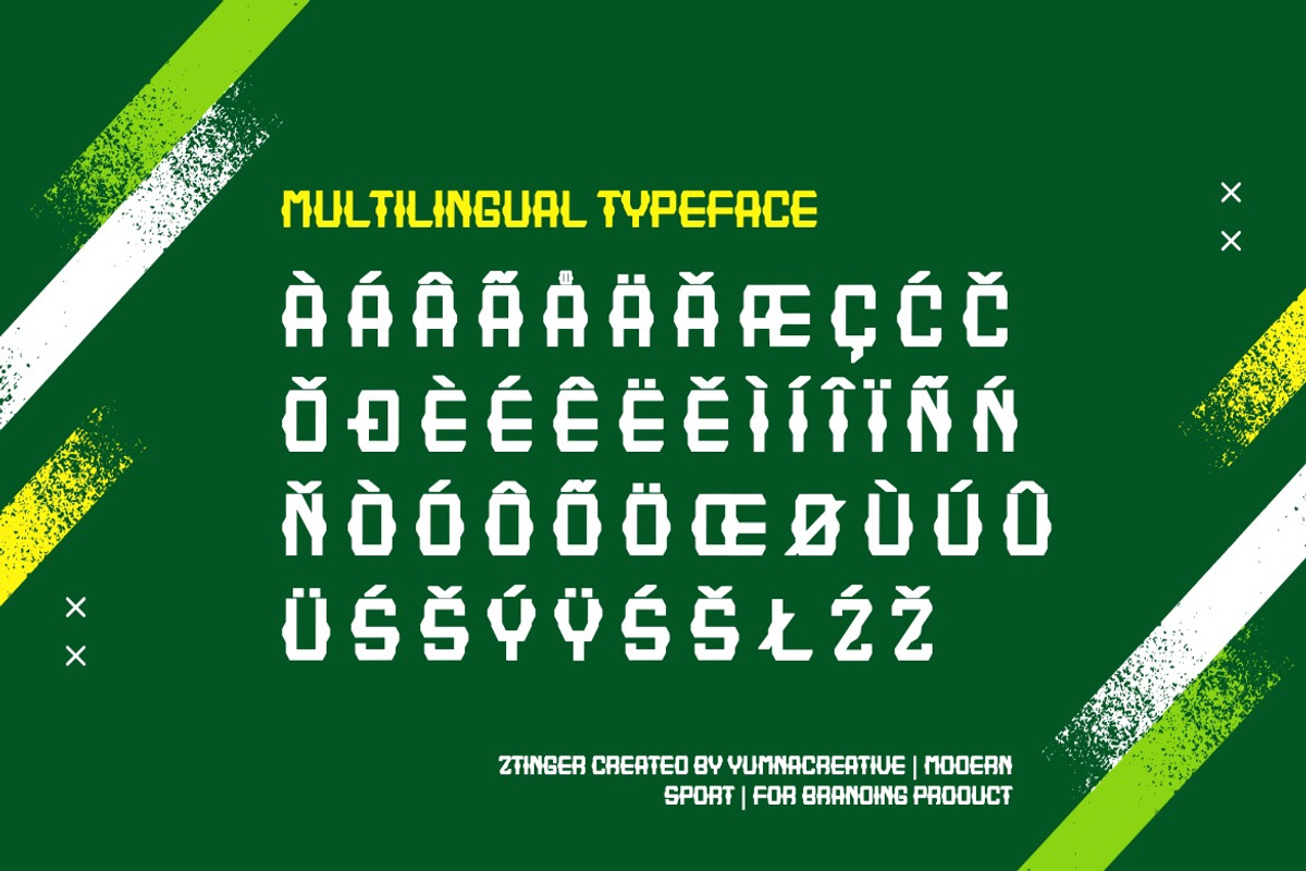 Ztinger - Sports Font, a Sans Serif Font by Dhabee (Photo 6 of 9)