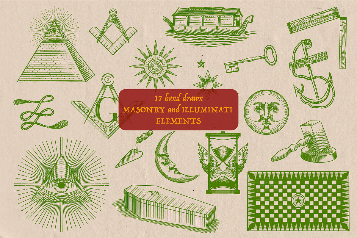 Freemasonry and Illuminati symbols, an Object Illustration by Arthur Balitskiy (Photo 1 of 5)