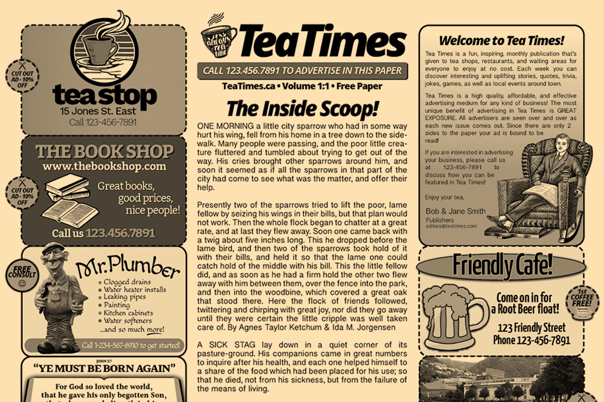 2 Page Newspaper Template, a Flyer Template by Newspaper Templates (Photo 3 of 7)