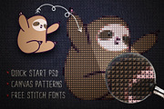 Cross Stitch Photoshop Action, an Action Add-On by Graphic Spirit (Thumbnail 2 of 5)