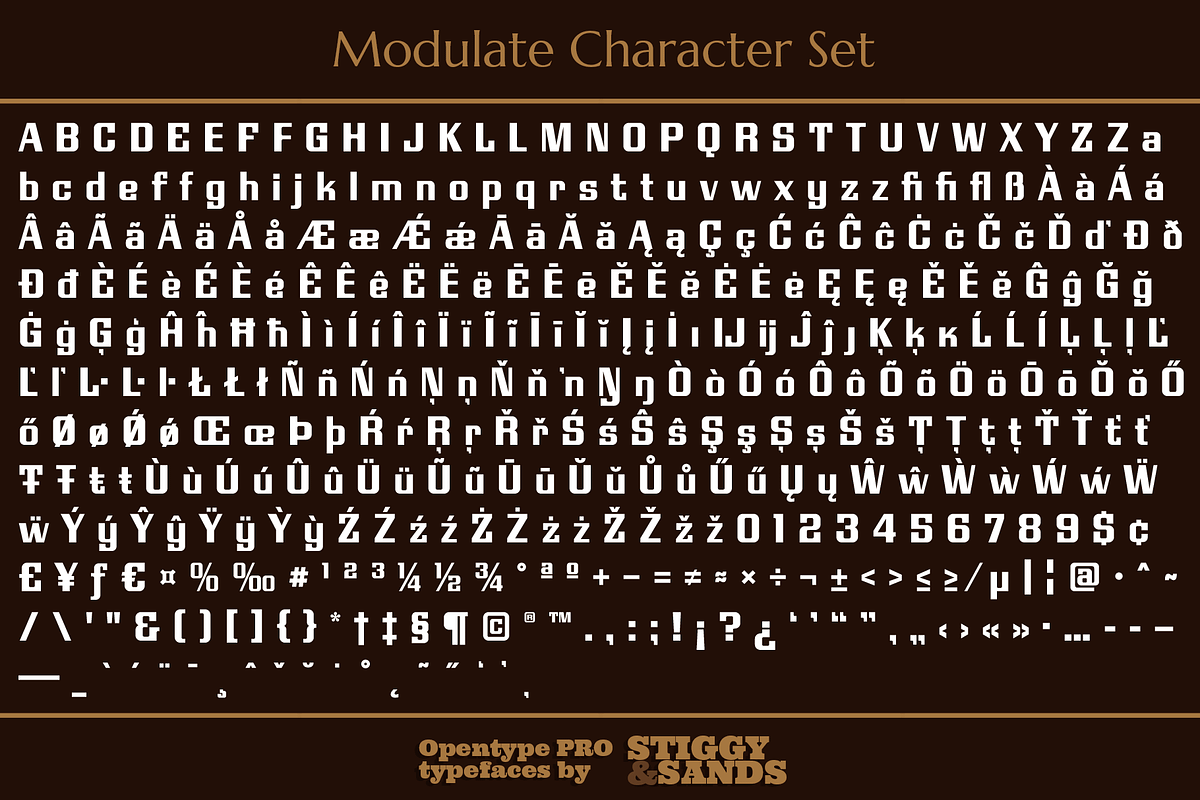 Modulate, a Font by Stiggy & Sands (Photo 9 of 9)