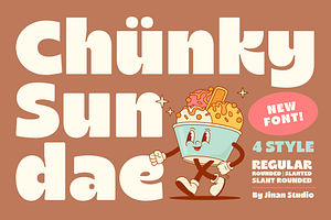 Chunky Sundae - A Bold Display Font, a Sans Serif Font by Ainun Jinan
