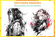 Procreate Anime Manga Sketching, a Brush Add-On by nikiartcorner (Thumbnail 5 of 7)