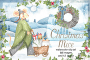 Christmas mice, an Illustration by patriziamoscone (Thumbnail 1 of 10)