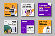Modern Education Social Media Post, a Social Media Template by MightyDesign (Thumbnail 1 of 8)