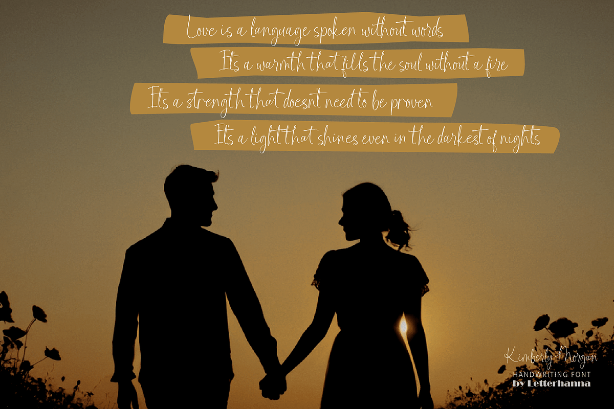Kimberly Morgan Handwriting Font, a Handwritten Font by Letterhanna Studio (Photo 4 of 10)