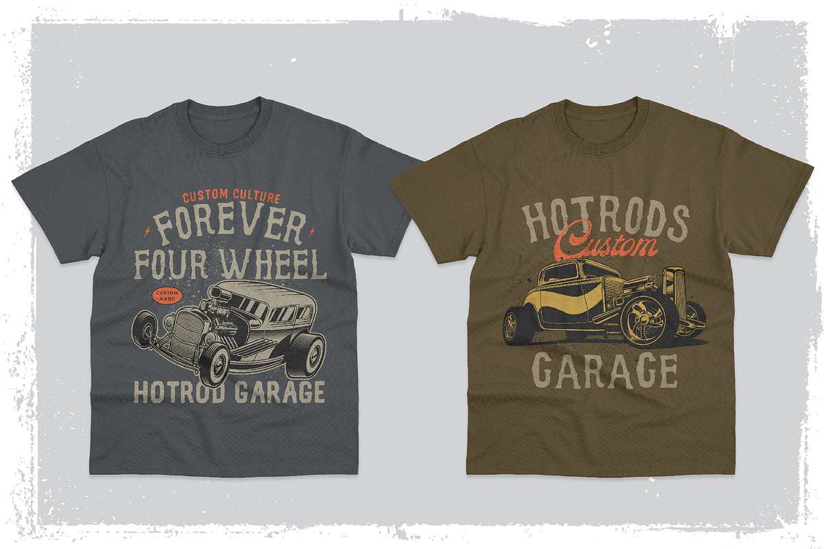 Vintage style hotrods collection, a Transportation Illustration by The BolzStudio (Photo 7 of 8)