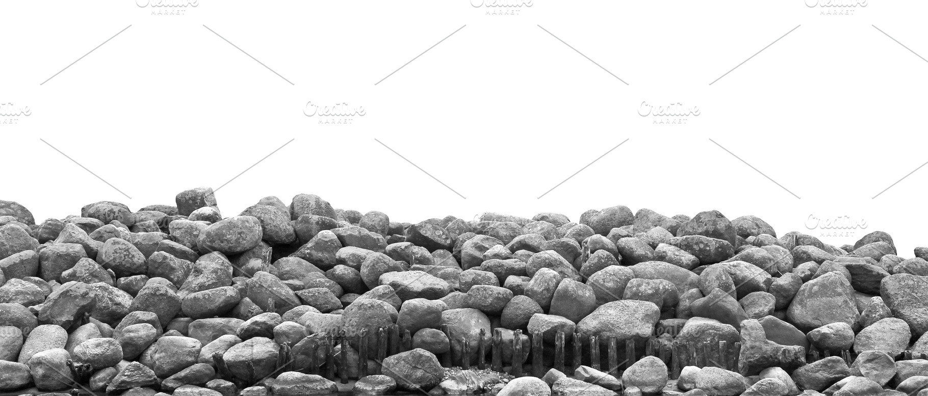 Pile of stones and rocks isolated, a Nature Photo by BOOCYS