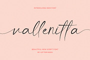 Vallenitta | beautiful script font, a Script Font by Lightsense (Thumbnail 1 of 10)