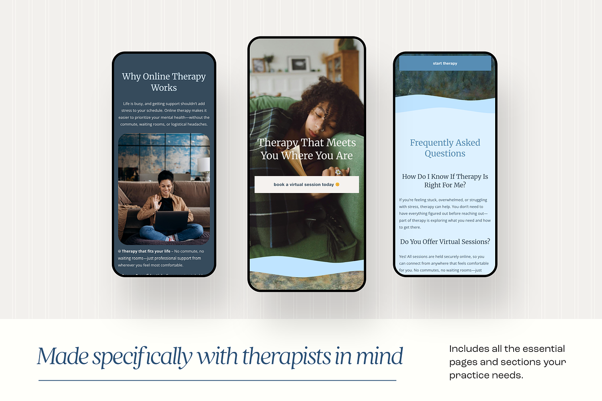 Website Template for Therapists preview 2