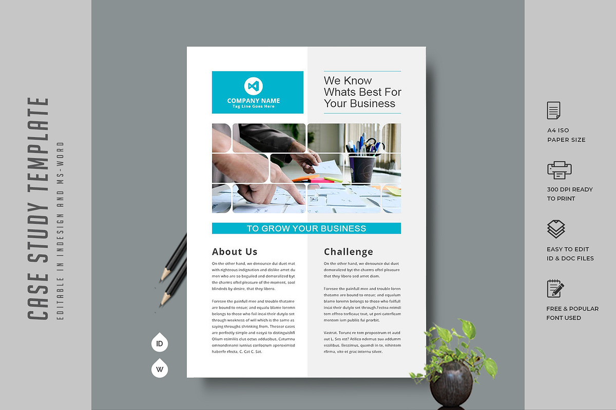 534. Case Study Template, a Stationery Template by CreativeRezwan (Photo 1 of 3)