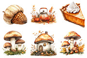 Cozy Fall Autumn Watercolor Clipart, an Illustration by Daily.Designs (Thumbnail 4 of 5)