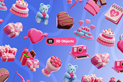 Valentine's Day 3D Icons, an Object 3D Model by Rakata Studio (Thumbnail 5 of 7)