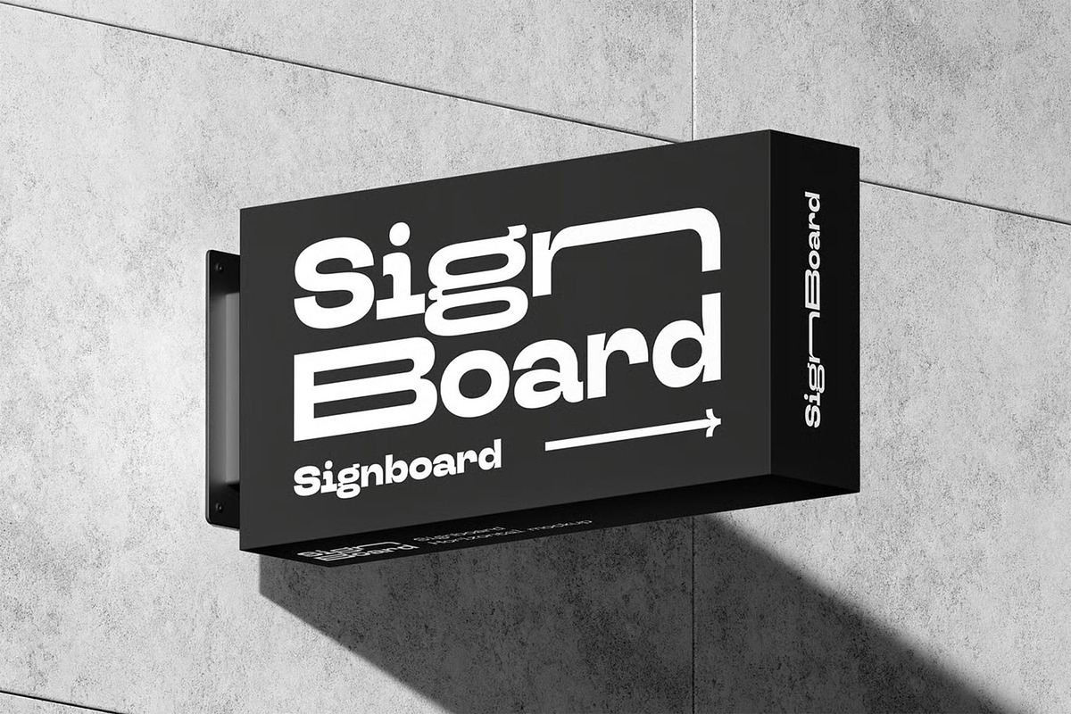 Signboard Horizontal Mock-up, an Advertising Mockup by zippypixelstudio (Photo 5 of 13)