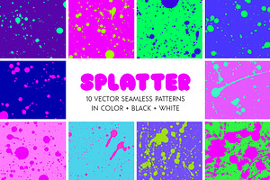 Splatter Spray Seamless Patterns