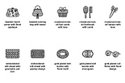 vintage fashion accessories Icon Set, an Outline Icon by Nurlan's shop (Thumbnail 2 of 6)