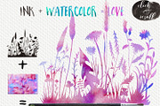 Hand-Inked Floral Pack: 118 elements, a Texture Illustration by Jeanina Vlad (Thumbnail 4 of 9)