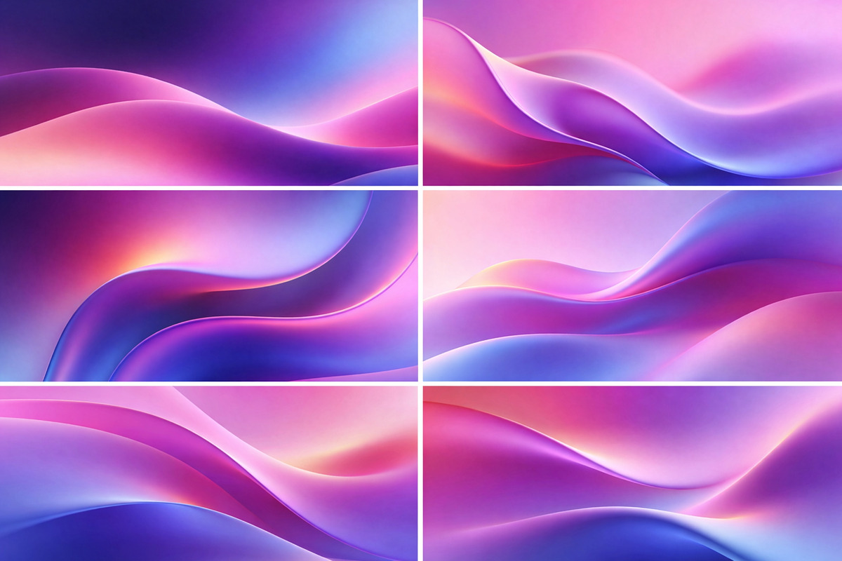 Abstract Gradient Waves 5K Wallpaper, a Wallpaper Graphic by Pulsecolor (Photo 2 of 4)